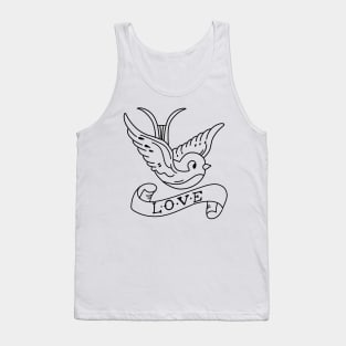 Vintage Bird Tattoo Tank Top